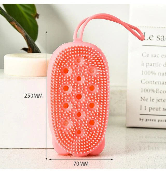 2-in-1 Silicone Bath Body Brush & Exfoliating Scrubber