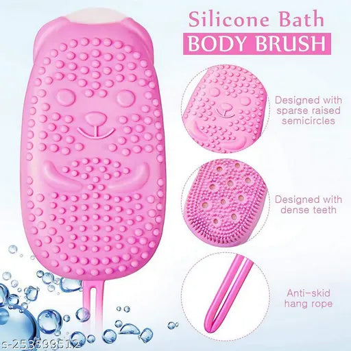2-in-1 Silicone Bath Body Brush & Exfoliating Scrubber