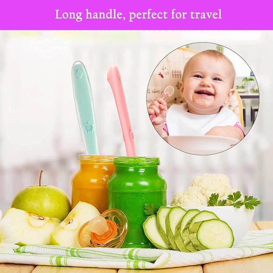 Silicone Baby Training Spoon – Soft Feeding for Little Hands
