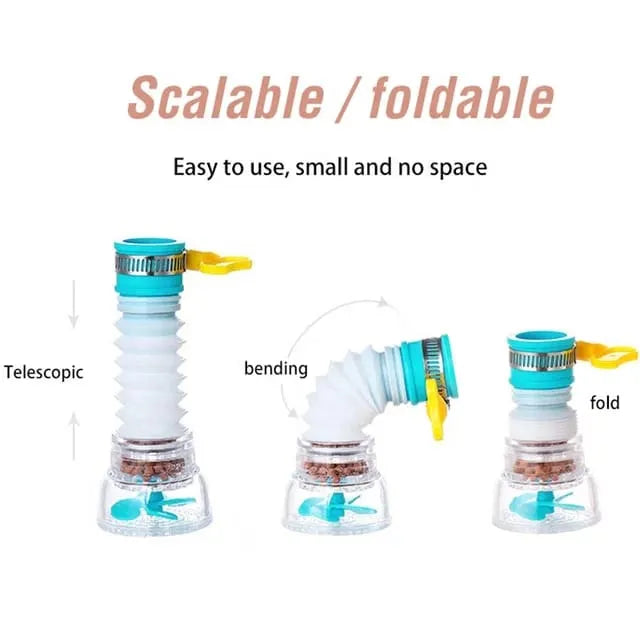 360° Fan Faucet Sprayer – Flexible Tap Extender with Filter