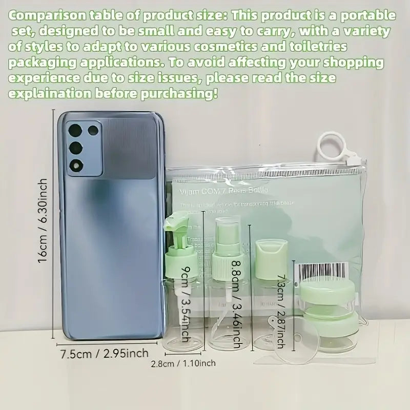 Travel Refillable Pump Bottles – Compact Toiletry Containers for Lotions, Shampoo & Liquids
