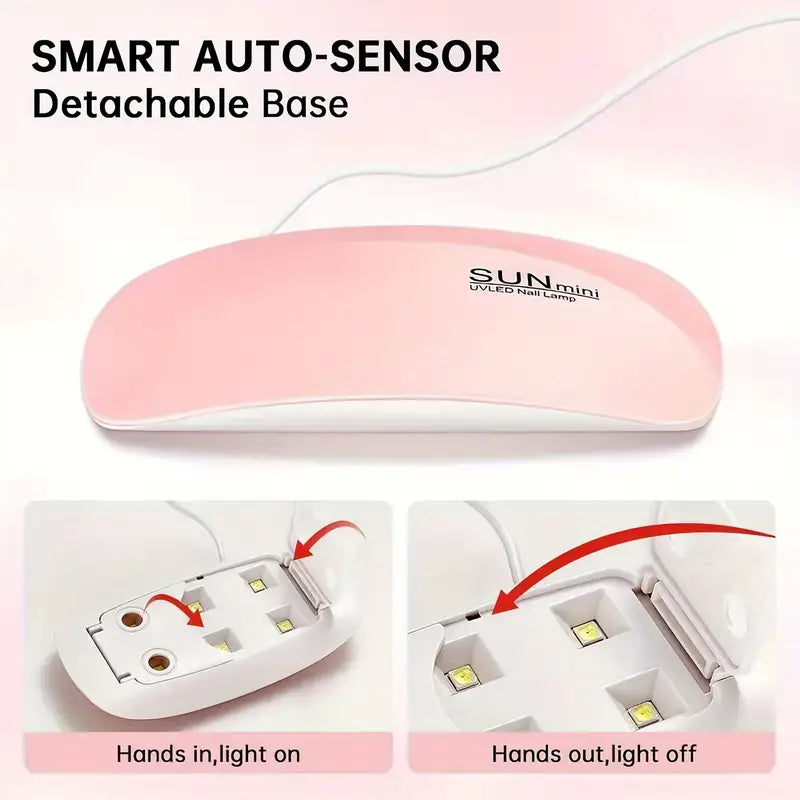 Sun Mini UV LED Nail Lamp – Portable Gel Nail Dryer for Quick Curing