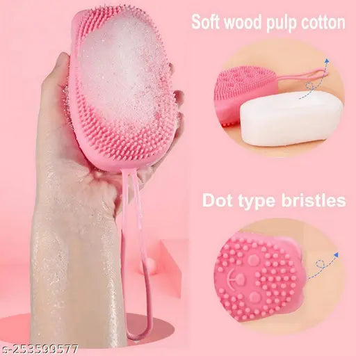2-in-1 Silicone Bath Body Brush & Exfoliating Scrubber