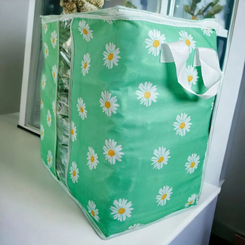 Flower Printed XL Multipurpose Storage Bag