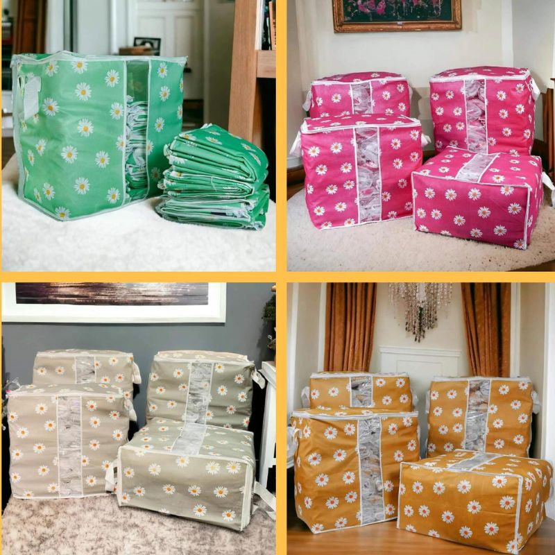 Flower Printed XL Multipurpose Storage Bag