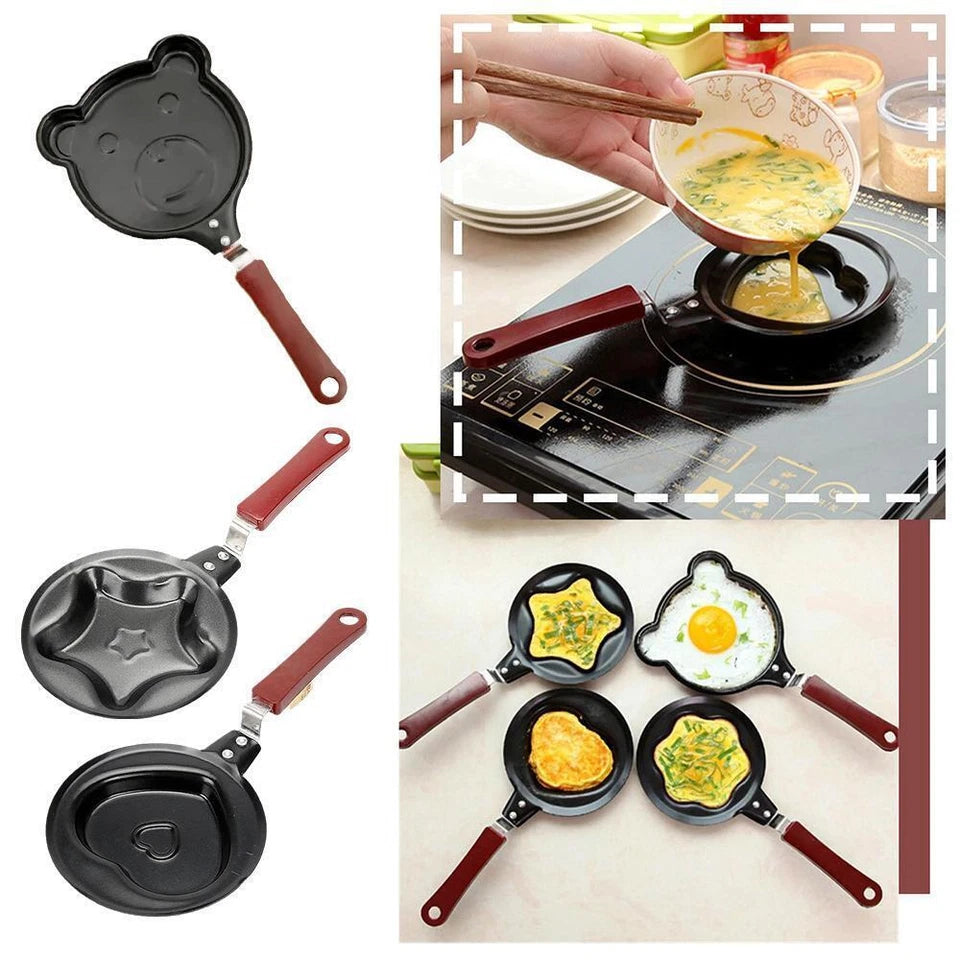 Creative Mini Nonstick Egg Frying Pan – Fun Shapes for Perfect Eggs