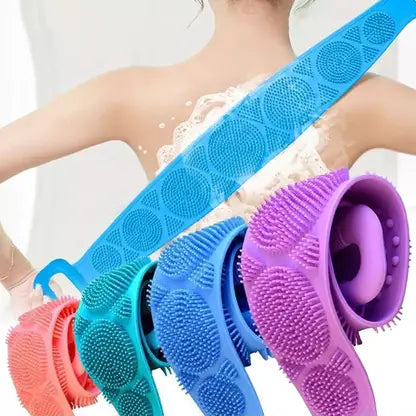 Silicone Bath Brush – Double-Sided Body Scrubber & Exfoliating Belt