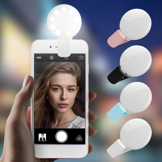 Rechargeable Clip-on Selfie Ring Mini Q Light