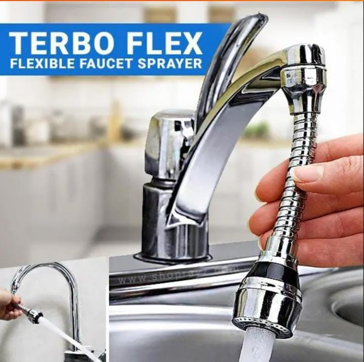 Turbo Flex 360° – Flexible 6-Inch Stainless Steel Faucet Extension