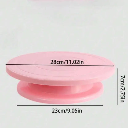 360° Cake Decorating Turntable Stand – Non-Slip Rotating Cake Platform