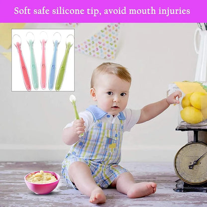 Silicone Baby Training Spoon – Soft Feeding for Little Hands
