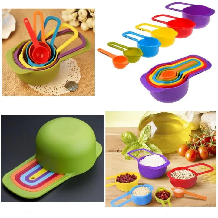 Colorful Nesting Measuring Cups & Spoons Set – Precision Meets Fun