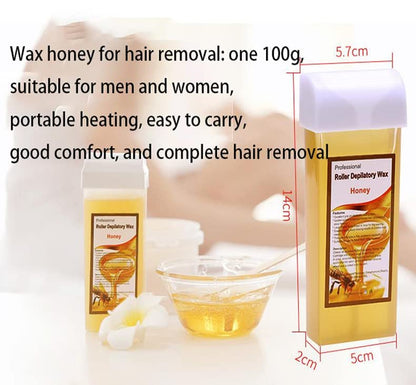GoldenGlow – Professional Honey Roller Wax with Large Fixed Head
