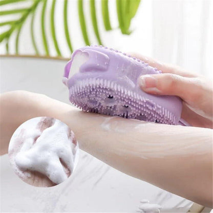2-in-1 Silicone Bath Body Brush & Exfoliating Scrubber