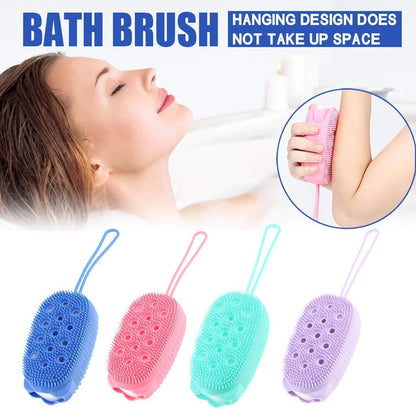 2-in-1 Silicone Bath Body Brush & Exfoliating Scrubber