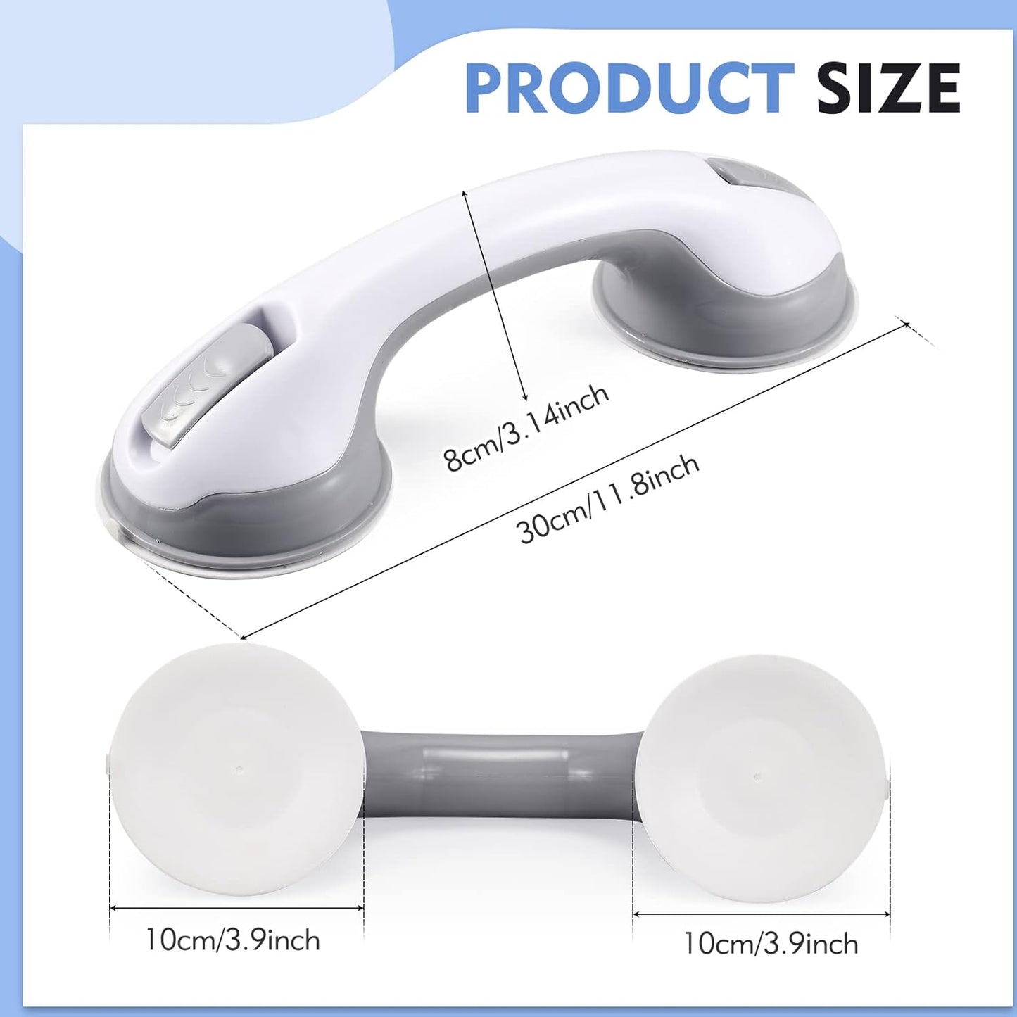 Anti-Slip Suction Grip Bathroom Safety Handle