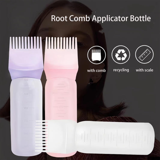 Root Comb Applicator Bottle – For Hair Dye, Oil & Shampoo
