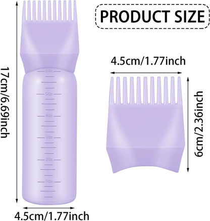 Root Comb Applicator Bottle – For Hair Dye, Oil & Shampoo