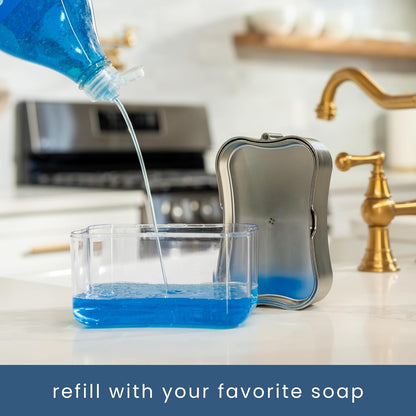 2-in-1 Dish Soap Dispenser with Sponge Holder + Free Sponge
