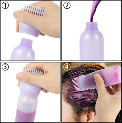 Root Comb Applicator Bottle – For Hair Dye, Oil & Shampoo