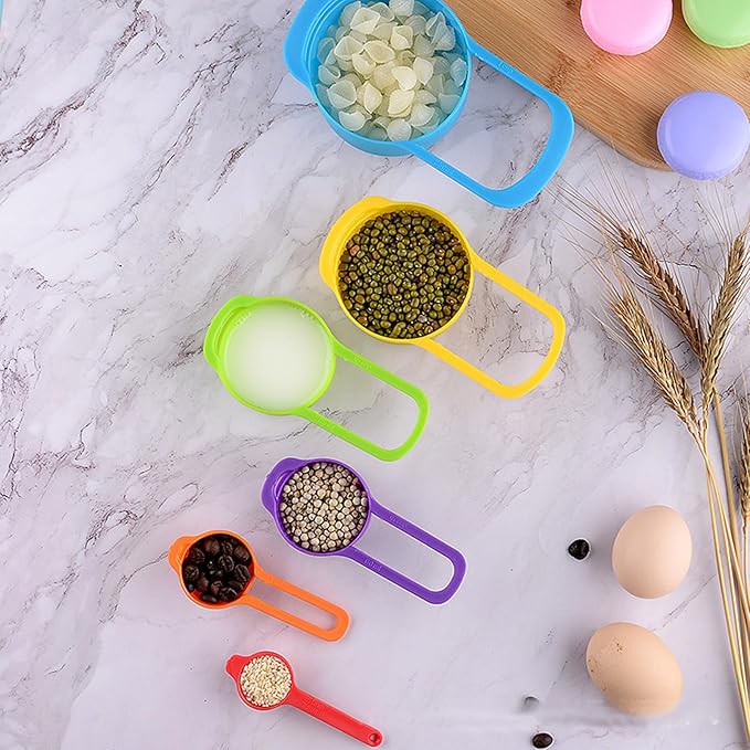 Colorful Nesting Measuring Cups & Spoons Set – Precision Meets Fun