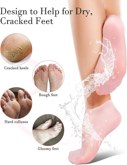 Silicone Moisturizing Gel Socks for Dry & Rough Feet