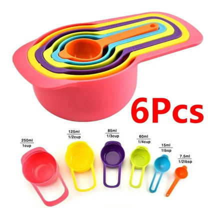 Colorful Nesting Measuring Cups & Spoons Set – Precision Meets Fun