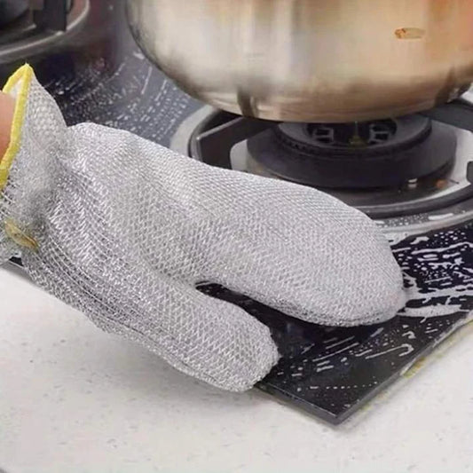 Multipurpose Steel Wire Dishwashing Gloves – Heat Resistant & Waterproof