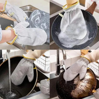 Multipurpose Steel Wire Dishwashing Gloves – Heat Resistant & Waterproof