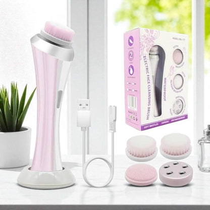 RadiantGlow 5-in-1 Facial Cleansing Brush Set