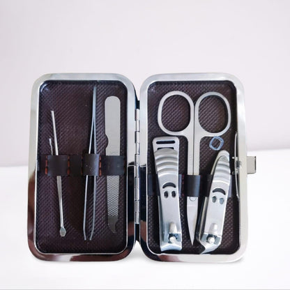 6-Piece Manicure & Pedicure Kit – Nail Care Grooming Set with Case