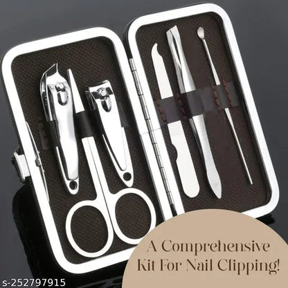 6-Piece Manicure & Pedicure Kit – Nail Care Grooming Set with Case