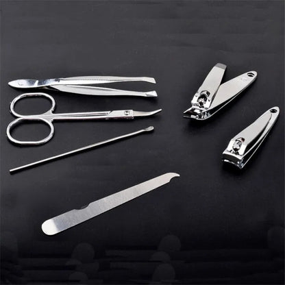 6-Piece Manicure & Pedicure Kit – Nail Care Grooming Set with Case