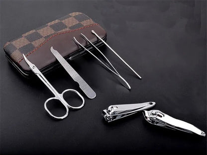 6-Piece Manicure & Pedicure Kit – Nail Care Grooming Set with Case