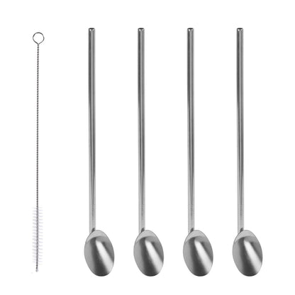 Stainless Steel Straw Spoons – Sip Scoop in Style