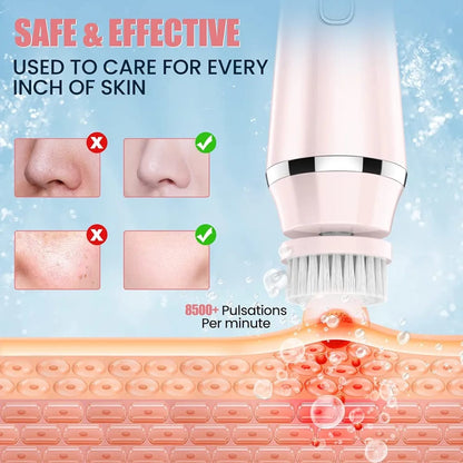 RadiantGlow 5-in-1 Facial Cleansing Brush Set