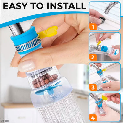 360° Fan Faucet Sprayer – Flexible Tap Extender with Filter
