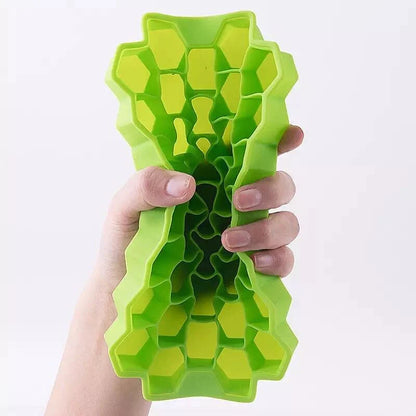 HoneyComb Silicone Ice Cube Trays with Lids