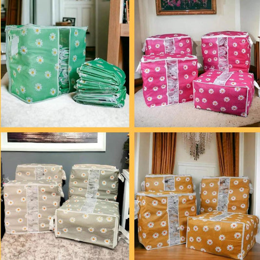 Flower Printed XL Multipurpose Storage Bag