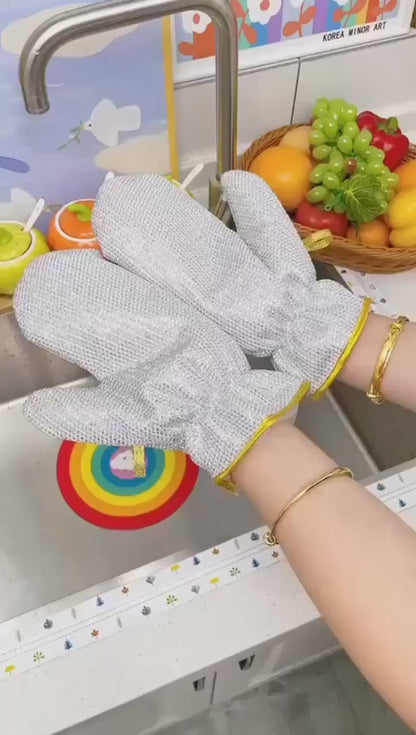 Multipurpose Steel Wire Dishwashing Gloves – Heat Resistant & Waterproof