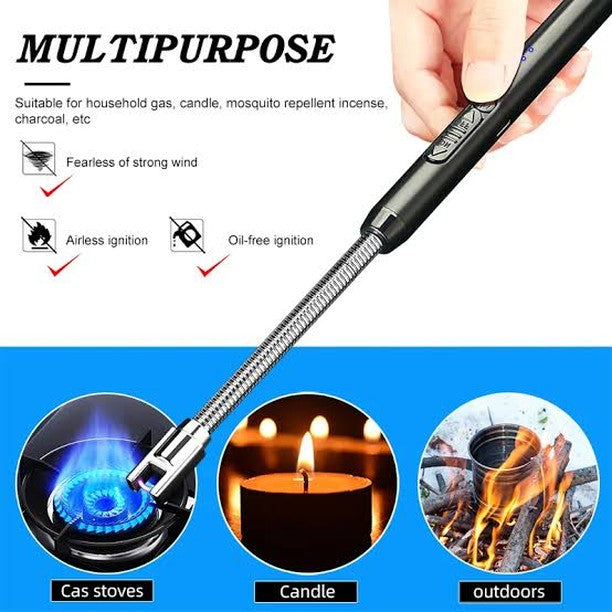 Rechargeable Electric Arc Lighter – USB Rechargeable & Waterproof with Flexible Neck