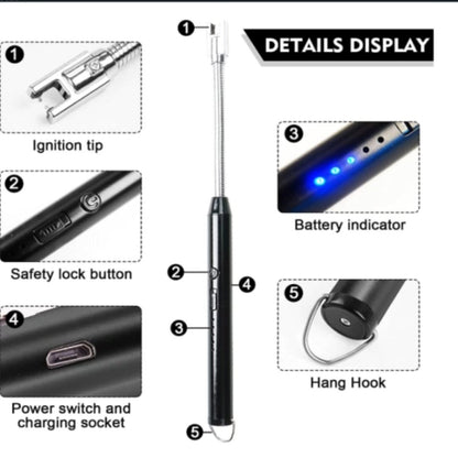 Rechargeable Electric Arc Lighter – USB Rechargeable & Waterproof with Flexible Neck